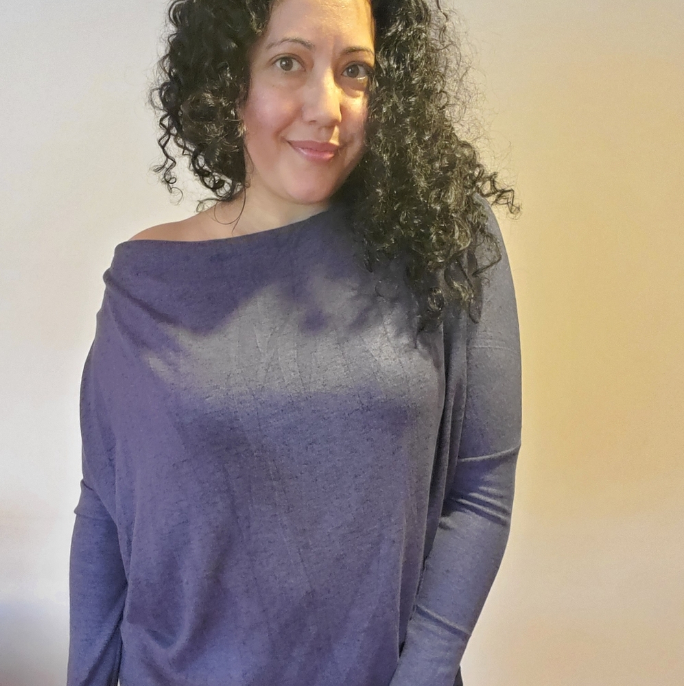 Ready for Fall Blouse in Denim - Picture 5 of 5